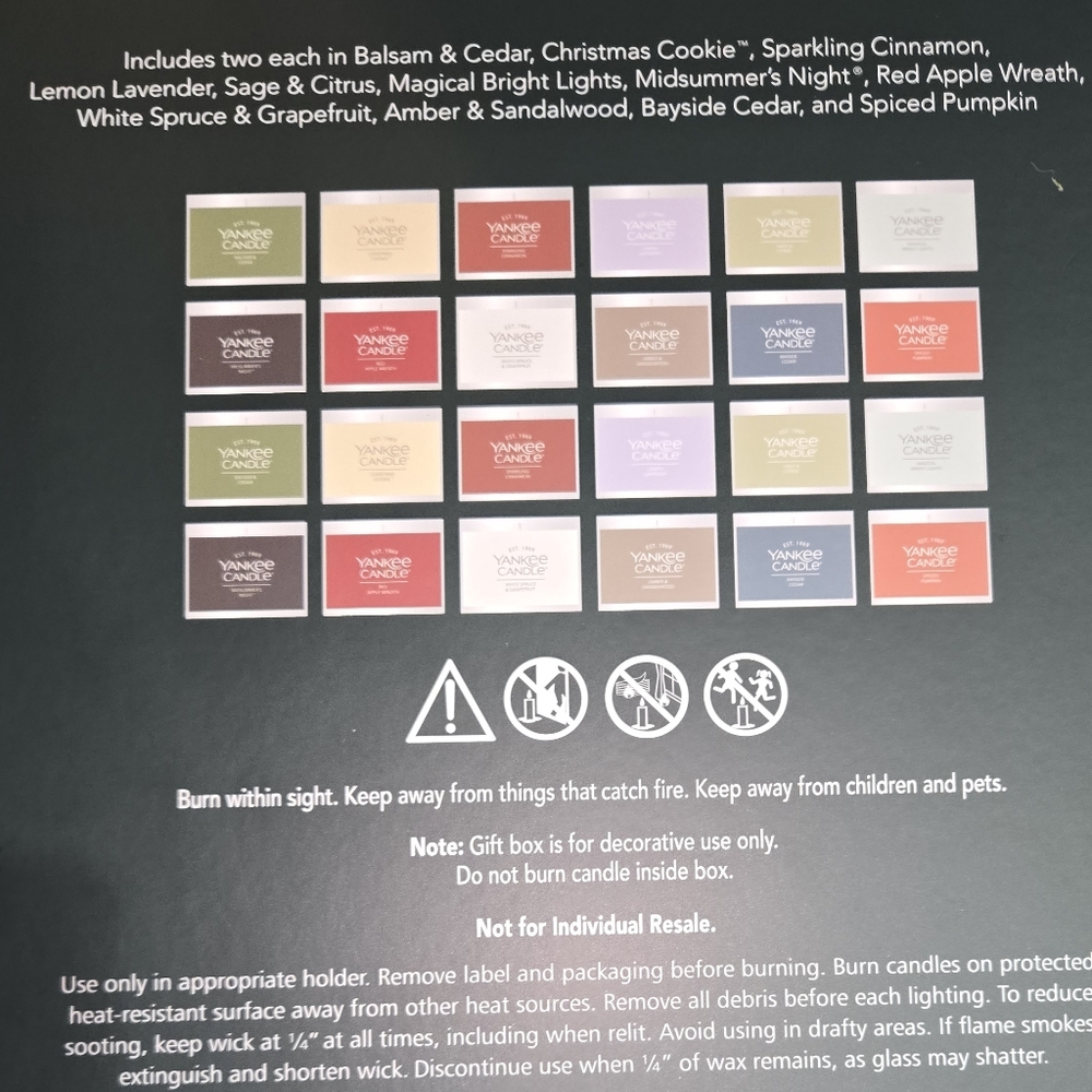 Yankee Candle Countdown Calendar 24 Days of Fragrance Set NIB - Picture 5 of 5